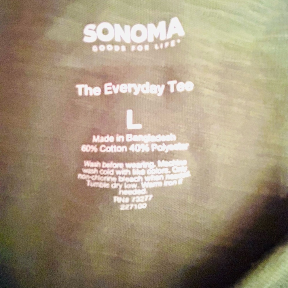 Sonoma Set of 2 Dark Red and Green Everyday Long Sleeve Tees - Picture 6 of 9